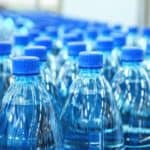 bottled water at a factory